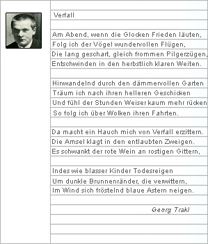 Verfall - Georg Trakl